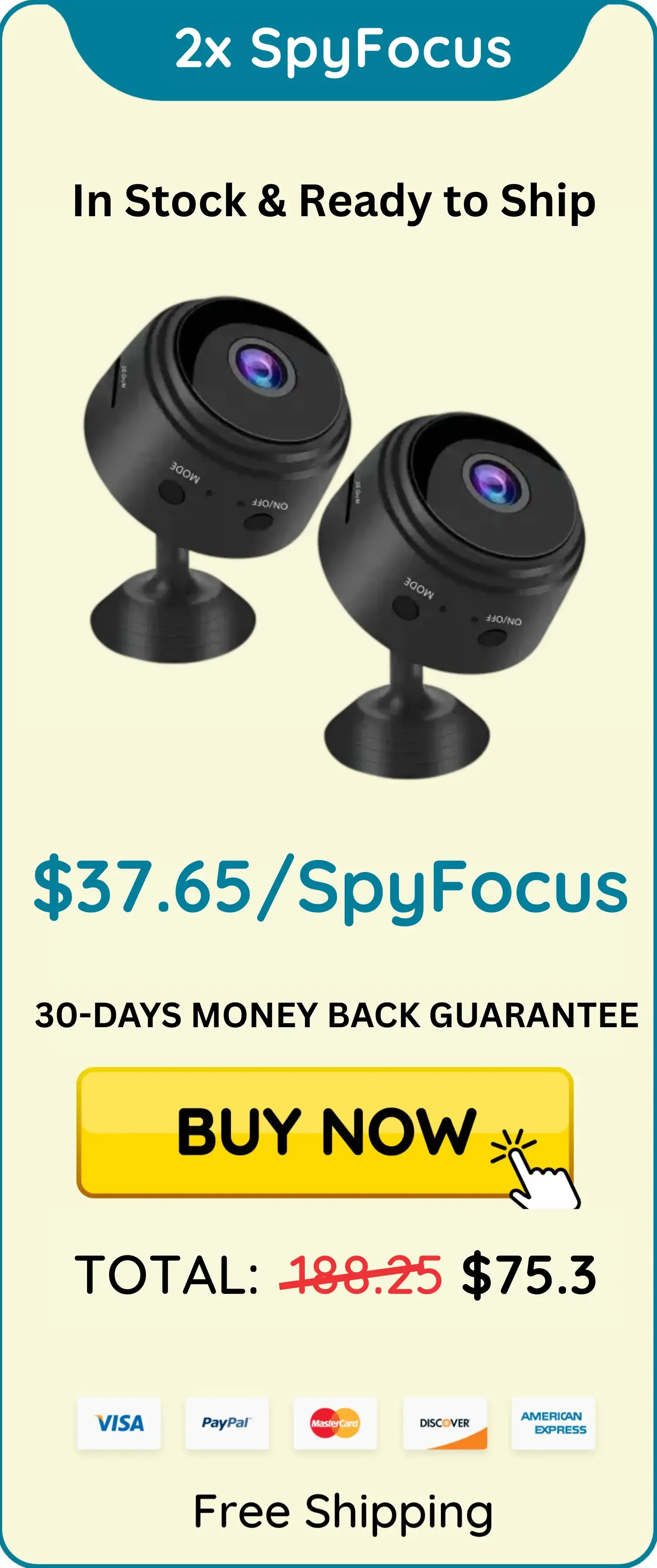 SpyFocus Mini Wifi Camera offer price 